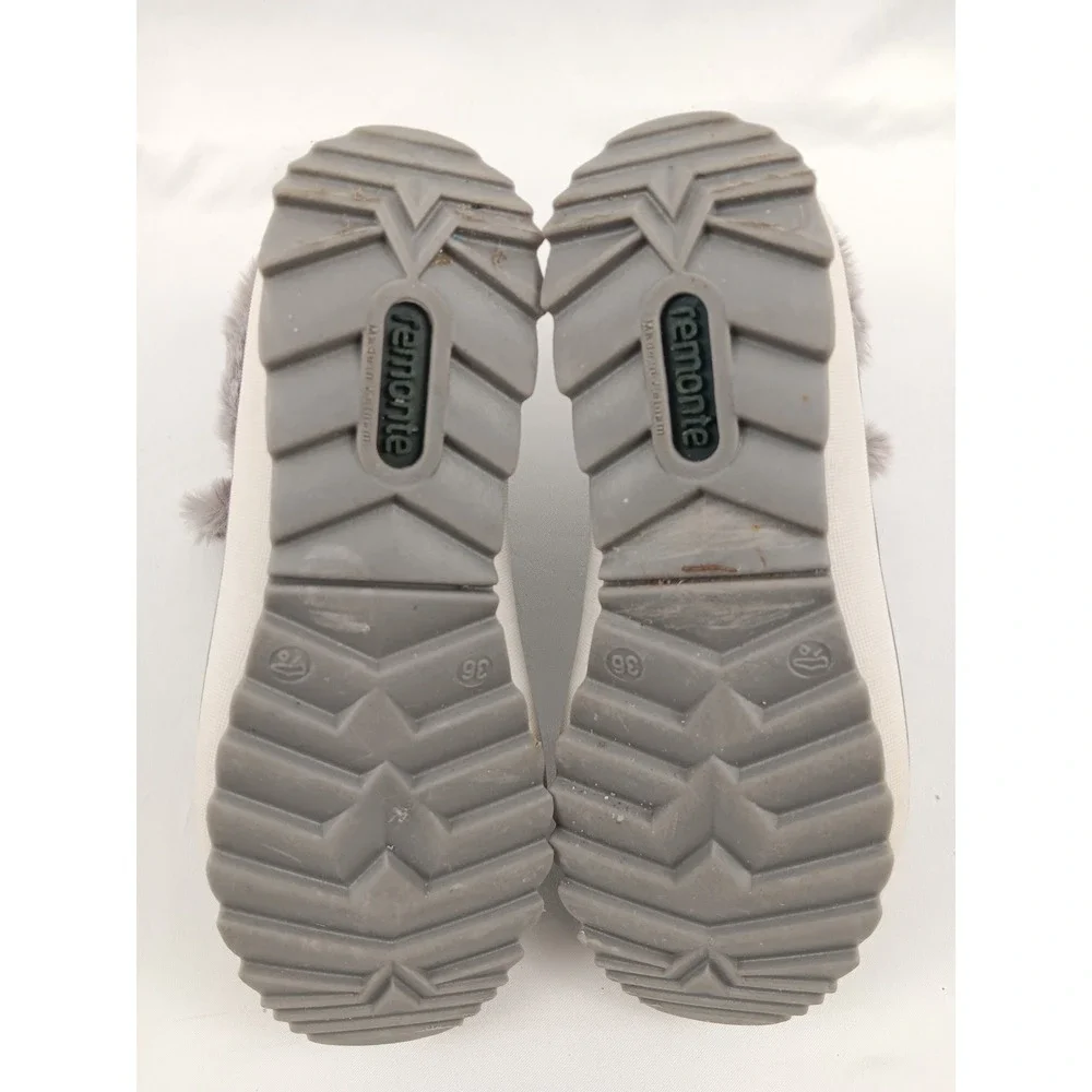 Remonte TEX Waterproof Grey Faux Suede Fur Lined Lace Up Winter Boots‎ Size 36